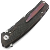 Bestech Knives Predator Framelock Bronze Titanium & Carbon Fiber Knife 1706E