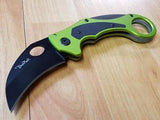 Benchmark Knives Venom Karambit Green Folding Pocket Knife - 043