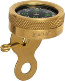 Marbles Brass Body Revolving Luminous Dial Camping Survival Pin-On Clothing Compass 1141