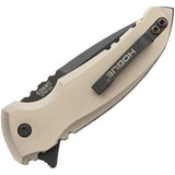 Hogue X1 Micro Button Lock DE Black Tan CPM-154 Folding Pocket Knife 24177