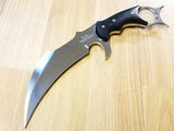 Gil Hibben Silver Chrome Karambit Claw Dagger Knife 5Cr15 Micarta - 5054