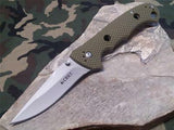 CRKT Hammond Cruiser Folding Green Knife - Straight Blade - 7904DG