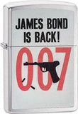 Zippo Lighter James Bond Is Back Double 07 Design 01277