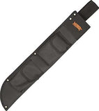 Marbles Scout Machete Heavy Black & Orange Nylon Belt Loop Fixed Blade Sheath w/ Sharpening Stone 12714S