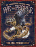 We the People USA 2nd Amendment Right to Keep & Bear Arms Man Cave Tin Sign 1992