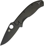 Spyderco Tenacious Folding Black Carbon Fiber Pocket Knife Reversible 122CFBBKP