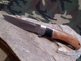 Elk Ridge Fixed Blade 7" Knife w/ Pakka & Quince Wood Handle 287