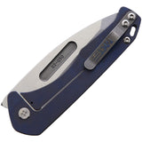 Medford Praetorian Slim Framelock Blue Titanium Folding S35VN Knife 208STT37A2