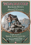 Winchester Hunter w/ Ram Big Game Rifles & Ammunition Hunting Metal Tin Sign 0941