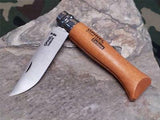 Opinel VRN8 No # 8 Beech Wood Folding Pocket Knife - 13080