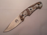 Elk Ridge Camo Fixed 8" Knife Snow Blind - 046CA