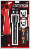 MagLite Model 50L 2C Cell Batteries Black Aluminum LED Safety Flashlight 81357