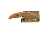 TOPS Knives Little Bugger Tan Fixed Neck Knife w/ Kydex Sheath 5.75" LILB01