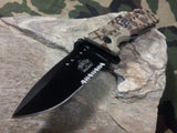 8" Master Folding Pocket Knife A/O Rescue Desert Camo Skull - A010DM