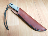 ESEE Model 4 Modified Tan Canvas Micarta Handle Fixed Blade Knife + Sheath