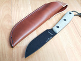 ESEE Model 4 Modified Tan Canvas Micarta Handle Fixed Blade Knife + Sheath