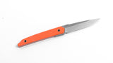 Amare Pocket Peak Fixed Blade Orange G10 Full Tang Satin 14C28N Sandvik Knife 