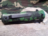 Master Folding 8" Spring Assisted Knife - Green Skull Camo A006GN
