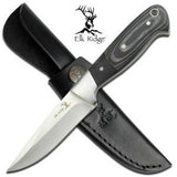Elk Ridge Fixed Blade 7" Hunter Knife w/ G10 Black Micarta Handles - 292