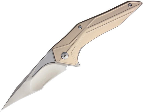 Brous Blades Tyrant Rose Linerlock Satin D2 Tanto Folding Pocket Knife