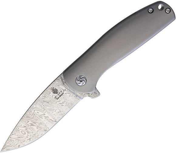 Kizer Cutlery Gemini Vinland Damasteel Limited Ed of 100 Folding Knife