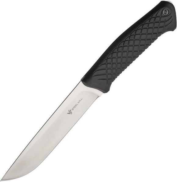 Steel Will Druid 250 Black TPE Handle Fixed Drop Pt Blade Knife