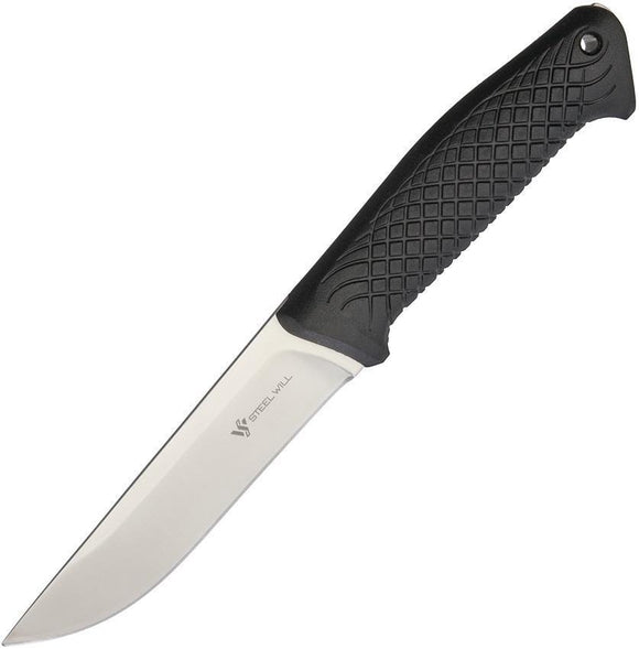 Steel Will Druid Mini 255 Black TPE Handle Straight Back Fixed Blade Knife