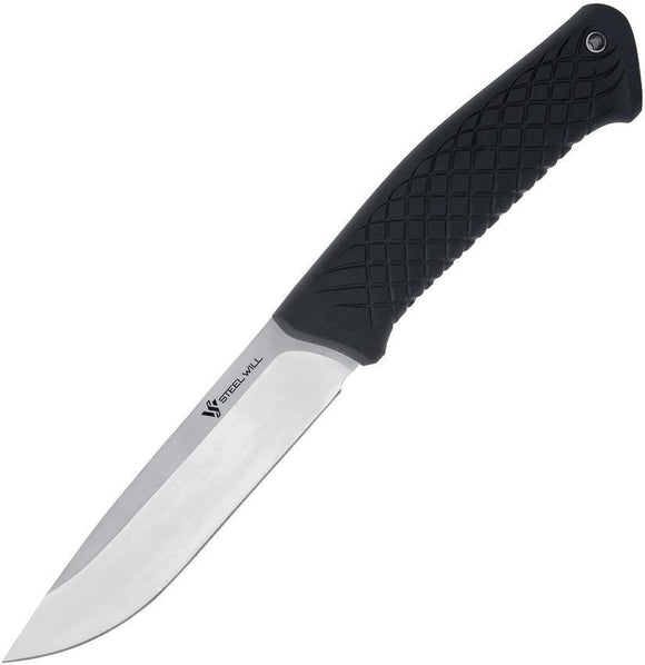 Steel Will Druid 260 Black Handle Glass Breaker Stainless Fixed Blade Knife