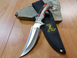 Elk Ridge 9 3/4" Pakkawood Straight Full Tang Fixed Blade Knife + Sheath - 269