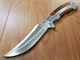 Elk Ridge 9 3/4" Pakkawood Straight Full Tang Fixed Blade Knife + Sheath - 269