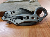 7.75" Karambit Spring Assisted Tactical Gray Pocket Folding Knife - 2753gy