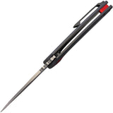 Bladerunners Systems BRS Grey & Red Apache Framelock Folding Knife 002g