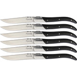 Laguiole LA TOUR 6pc Black Ultra Premium Kitchen Steak Knife Set w/ Case KUPB