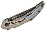 Bestech Marukka Framelock Bronze Titanium M390 Folding Knife 2002c   - On Sale