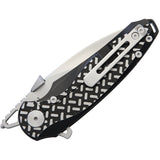 Krudo Revolute Framelock Black 420J2 Handle Glass Breaker Folding Knife 303   - On Sale