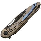 Bestech Knives WIBRA Framelock Bronze Titanium M390 Folding Black Knife 2001e