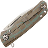 Komoran Titanium Tanto Framelock Glass Breaker U2X Steel Folding Knife 011