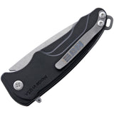 Medford Smooth Criminal Black CPM S35VN Button Lock Folding Knife 039ST06AB