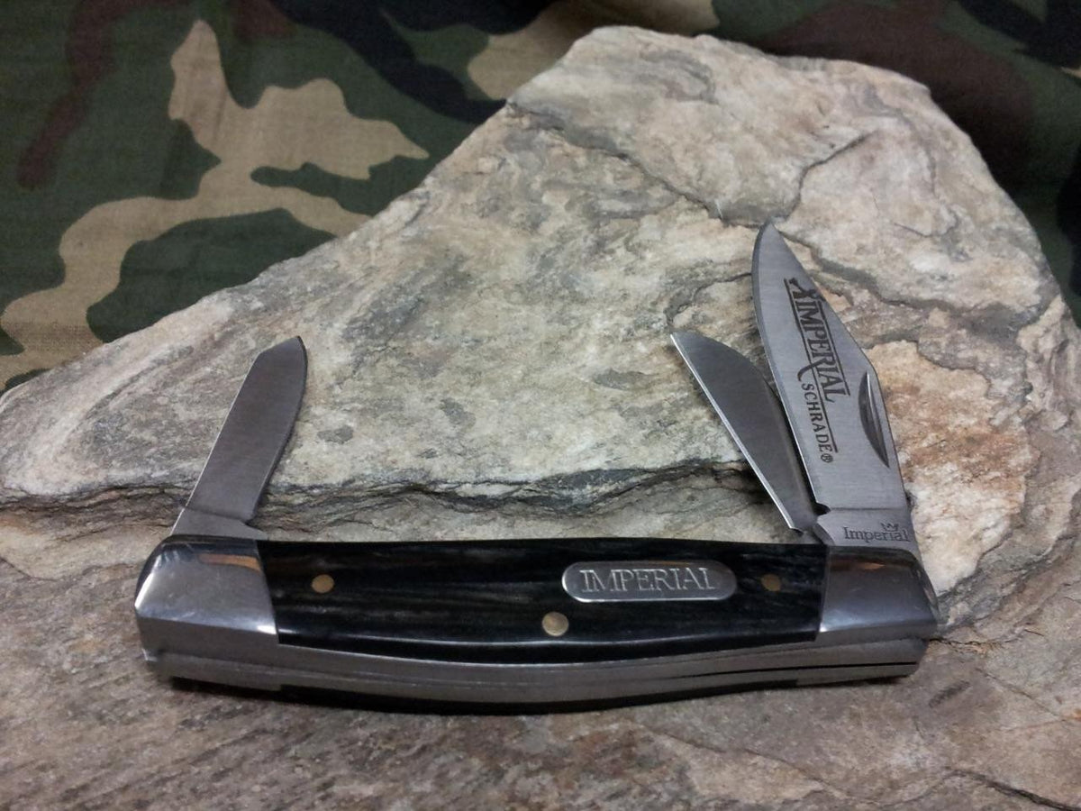 Schrade Imperial White Pearl Large Stockman Folding Knife - Hero Outdoors