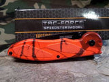 Tac Force Folding Pocket Knife Spring Assisted Red Neon Camo Hunting 463RC