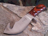 Elk Ridge Guthook 8" Fixed Blade Skinning Knife w/ Pakkawood Handle 524