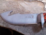 Elk Ridge Guthook 8" Fixed Blade Skinning Knife w/ Pakkawood Handle 524