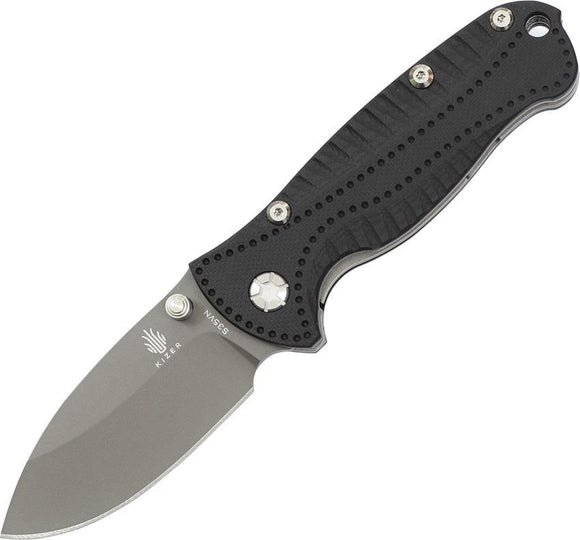 Kizer Black G10 Linerlock Folding Pocket Knife S35VN - 3416a1