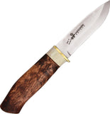 Karesuando Kniven Boar Exclusive Birch Reindeer Antler Handle Fixed Knife