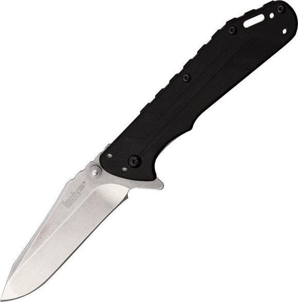 Kershaw Thermite A/O Stonewash Blade G-10 Rick Hinderer Black Folding Knife