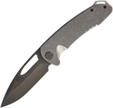 Medford On Belay Titanium Tumbled D2 Steel Black Drop Pt Folding Knife