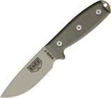 ESEE 8.25" Model 3 Standard Edge Fixed Blade "Super Tuff" OD Green Knife