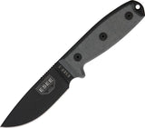 ESEE Model 3 Standard Edge Fixed Blade Super Tuff BLK Knife