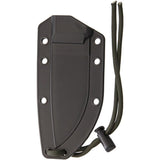 ESEE Model 3 Part Serrated Tactical Fixed Blade Black Knife Black Sheath