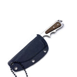 PMP Knives 7" Pitbull Natural Micarta handle D2 Neck Knife + Sheath 002